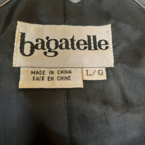 Vtg Bagatelle Button front Black suede Vest with horsebit design on pockets Lg - Picture 3 of 7